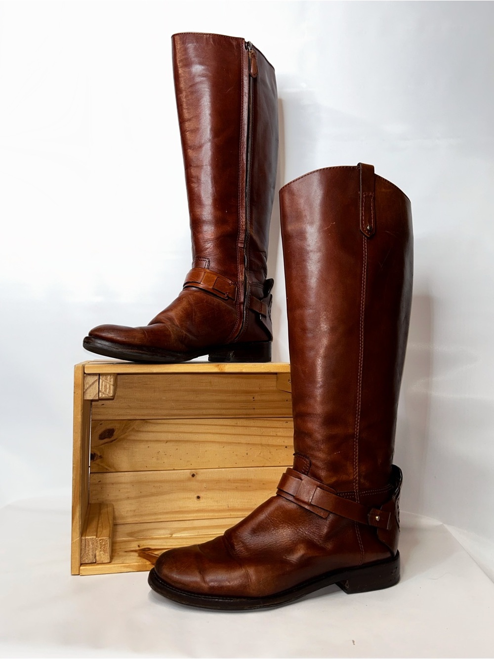 Tory Burch Tall Brown Leather Riding Boots